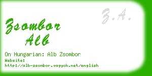 zsombor alb business card